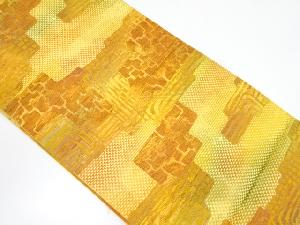 リサイクル　本場筑前博多抽象模様織り出し名古屋帯